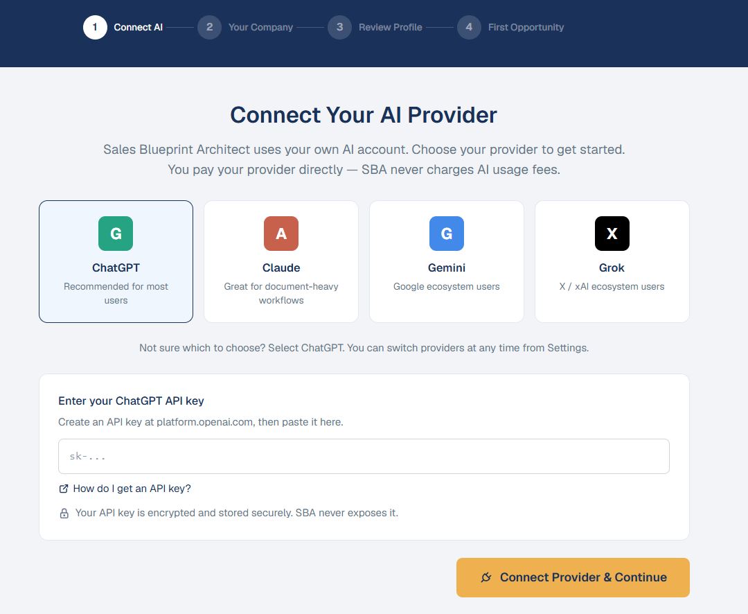 Connect an AI provider